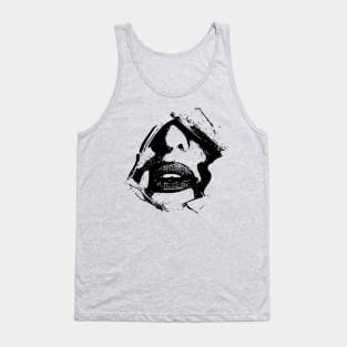 Torn Paper Female Face Tank Top